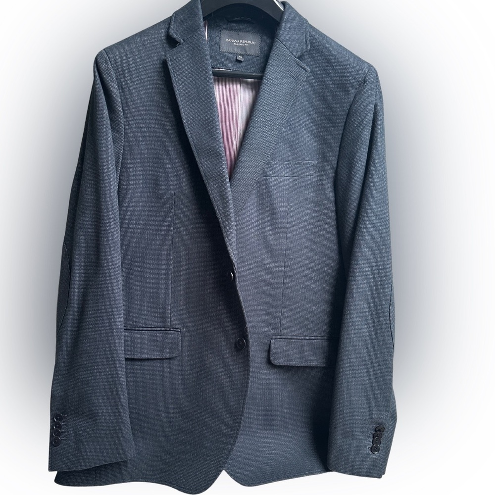 Banana Republic Men's Tailored Fit Charcoal Blazer